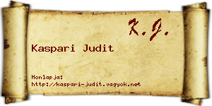 Kaspari Judit névjegykártya